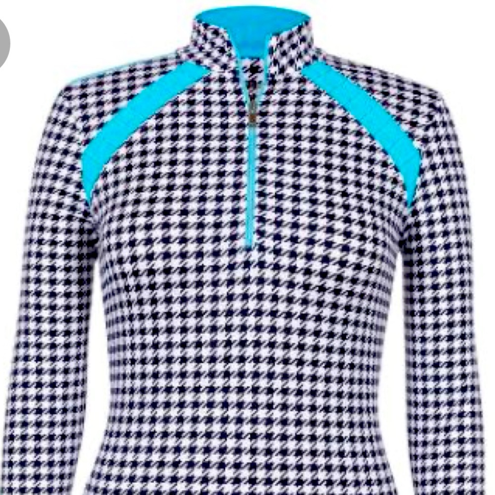 Tail Activewear Houndstooth Mock Pullover
